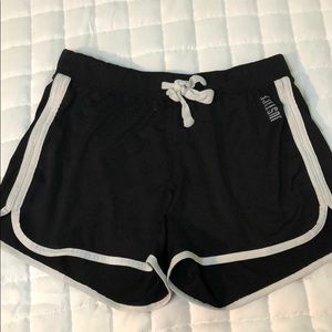 Black and white justice shorts